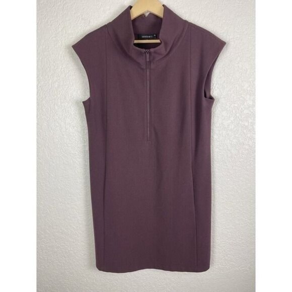 Lafayette 148 New York Womens Dress Medium Purple Eggplant Office Career Fall - Picture 1 of 7